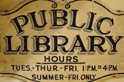 Old Public Library Sign